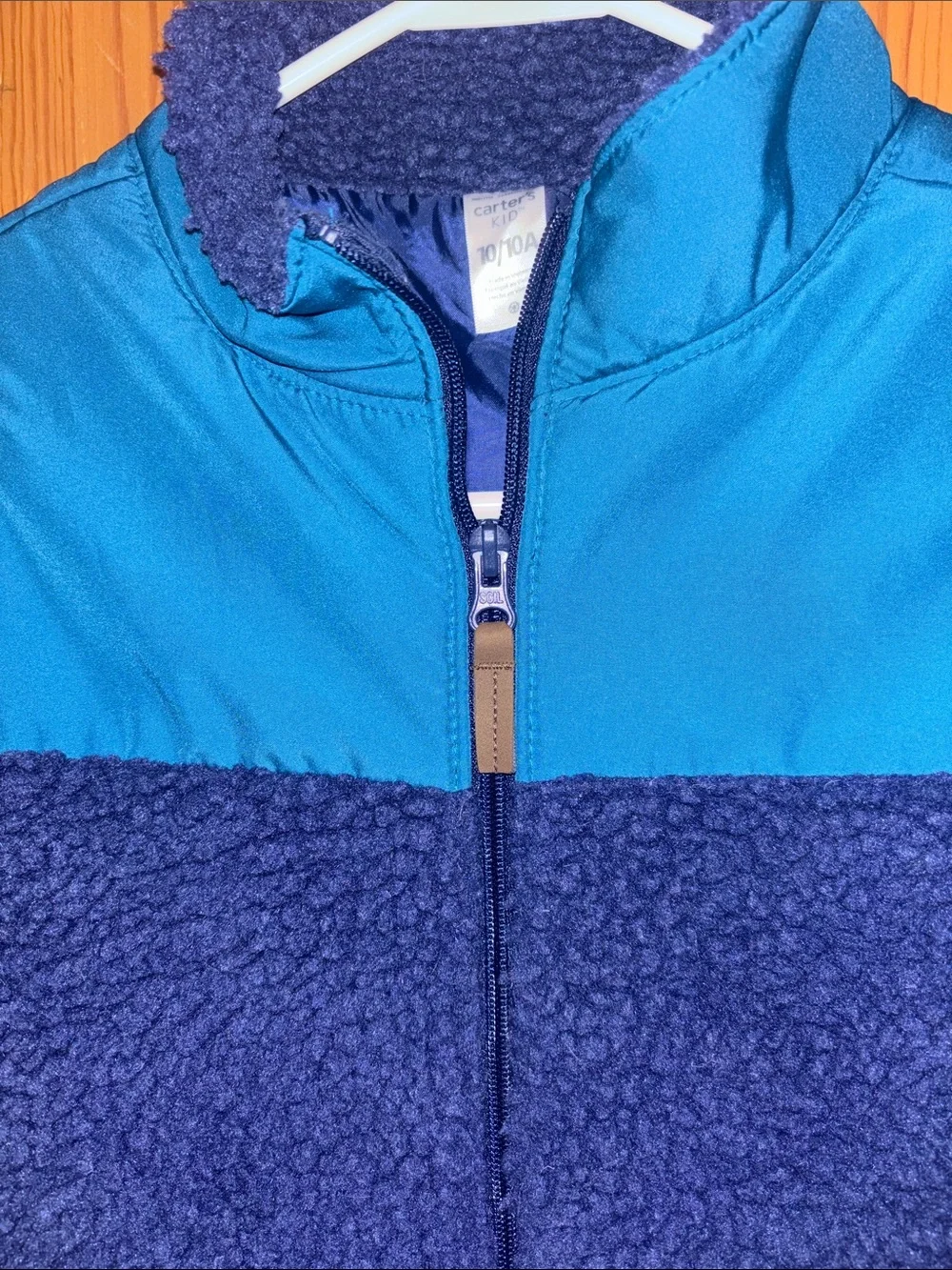 Carter's Teal and Navy Sherpa Fleece Vest